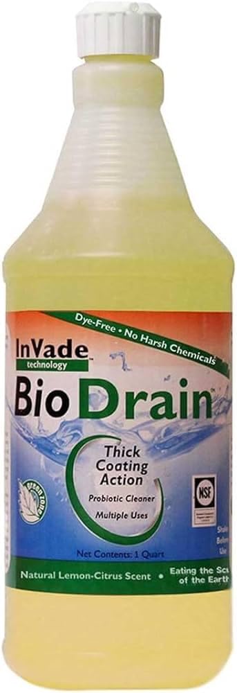 Invade Bio Drain Gel Treatment 1Qt Eliminate Odors Prevent Sugar Snake Fruit Fly Not for Sale to: California