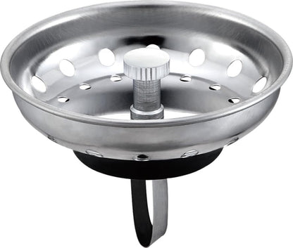 3.5" Kitchen Sink Deep Cup Drain Strainer with Rustproof Gasket | 304 stainless steel| Deep cup holds more debris| Leak-proof rubber gasket | Fit 3.5" standard kitchen sinks with mounting nut
