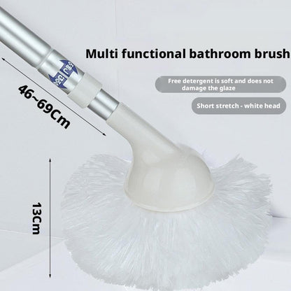 Tub Tile Scrubber Brush with 48" Extendable Long Handle, Adjustable Bathroom Brush, Non-Scratch Soft Tub Brushes Mop for Bathtub Shower Sink Faucet