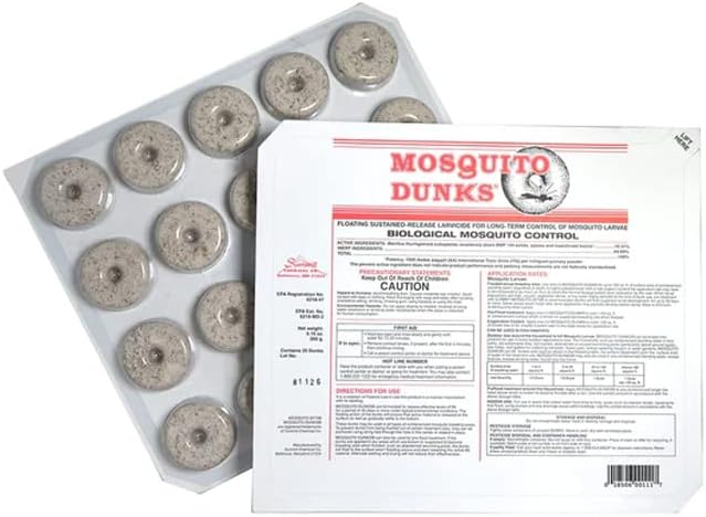 Summit Mosquito Dunks Slow Release Tablets, 40 Count Total – Outdoor Water Treatment Discs for Bird Baths, Ponds, Rain Barrels, and Standing Water, Long Lasting Water Treatment Solution