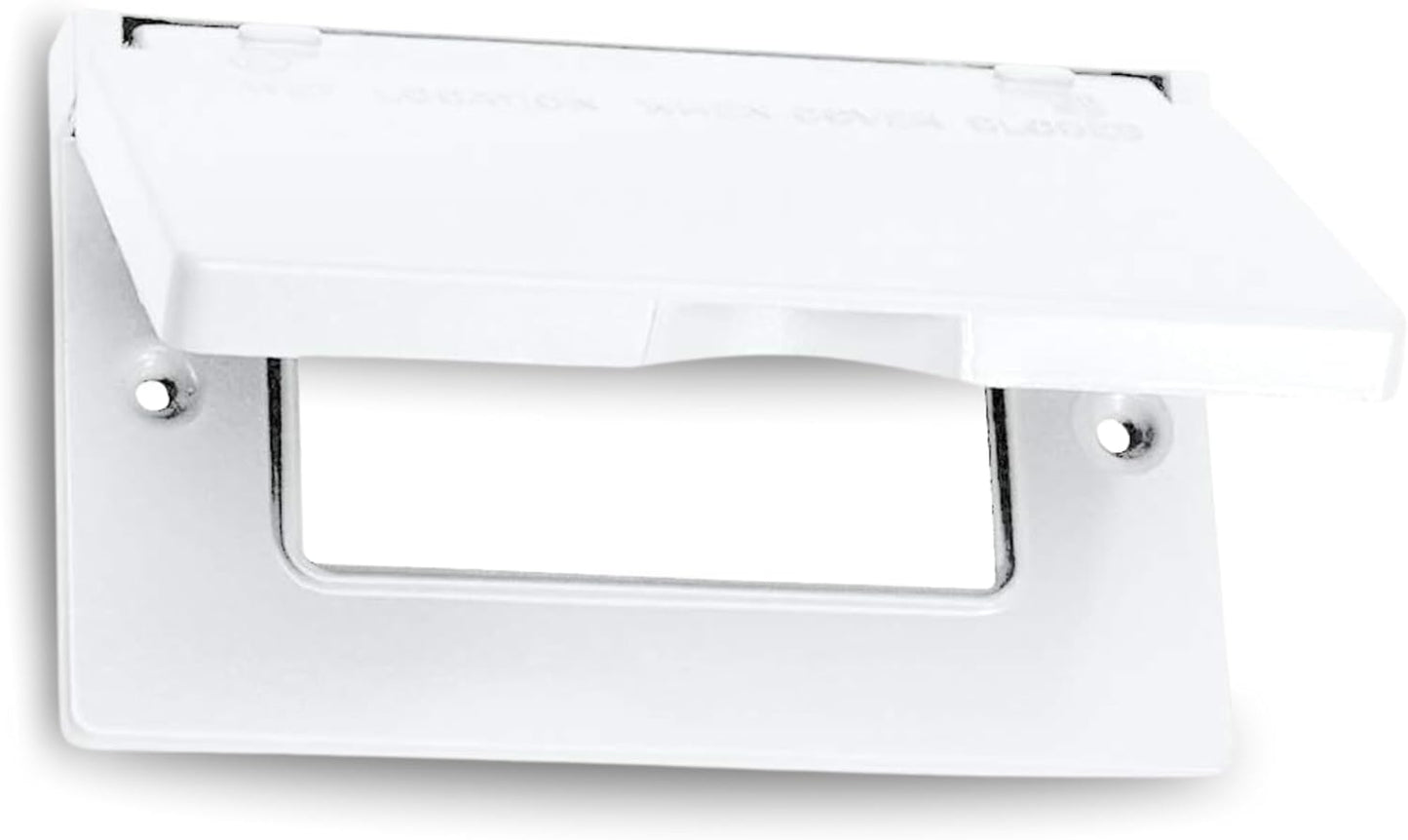 Sigma 14249WH Weatherproof 1-Gang Horizontal GFCI Receptacle Cover, White