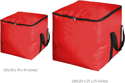 Extra Large Cube Moving Bags (Blue, 25"x25"x25") | Heavy Duty, Water-Resistant, Foldable, For Clothes, Bedding, Blankets & Pillows, Reusable Alternative to Moving Boxes