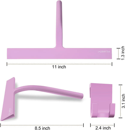 Shower Glass Cleaner Squeegee, 9 Inch Width Silicone Bathroom Squeegee for Shower, Glass, Car Window, Mirror - Green