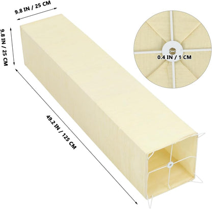 ABOOFAN Rice Paper Floor Lamp Shade Replacement, 49 Inch Foldable Japanese Light Cover, Minimalist Standing Lampshade for Corner Bedroom Living Room