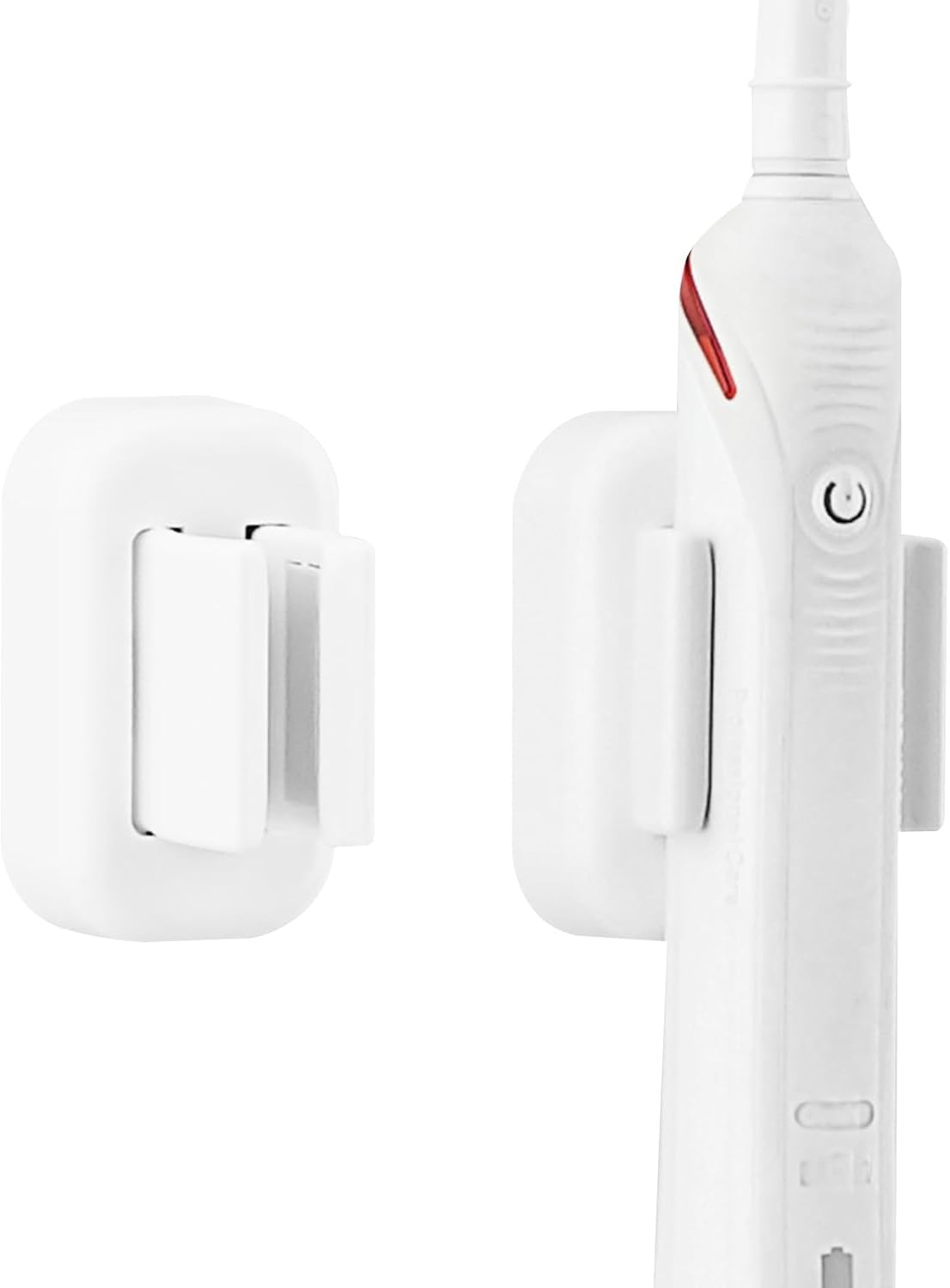 2 PCS Toothbrush Holder Wall Mounted with Cover for Bathroom, Self Adhesive Toothbrush Storage Organizer for Shower, Mini Toothbrush Hanger Rack for Dorm, Cabinet (Black)