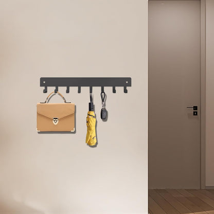 2 Pack Key Holder for Wall, Key Hooks with 8 Hooks, No Drilling Required, Self-Adhesive Key Holder, Hallway Wall Mount Keychain, Key Holder Wall Mount for Corridor, Living Room (Grey)