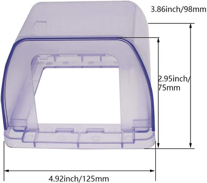 Fielect Weatherproof in Use Outlet Cover Plug Receptacle Protector for Retrofit Siding Construction Blue 86 Type 98x125x75mm 1Pcs