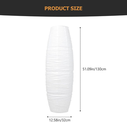 Beaupretty Paper Floor Lamp Shade Rice Paper Floor Lamp Cover Standing Corner Lamp Cover Light Bulb Cage Guard For Bedroom Living Room White