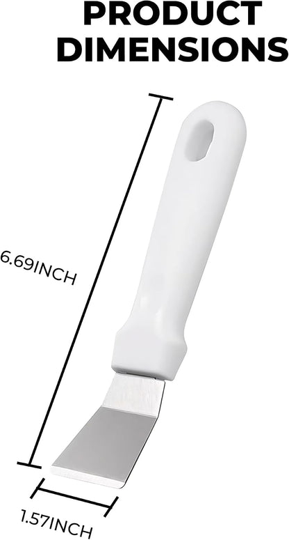 Glass Stove Curved Edge Scraper Flexible Black Straight Tool for Grease and Residue Removal