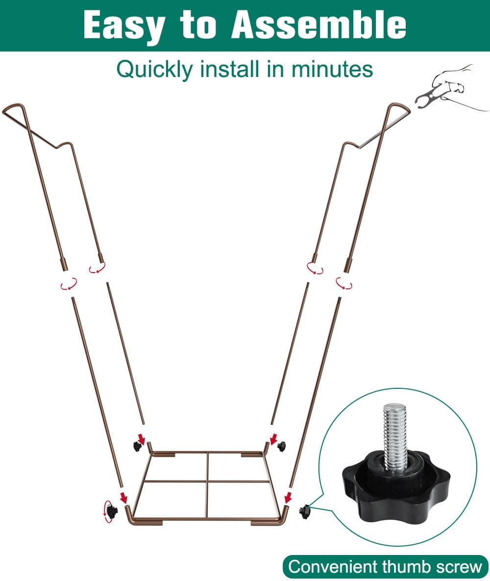 Outdoor Trash Bag Holder Stand - Heavy Duty Metal Garden Garbage Bag Support Frame for 30-45 Gallon Capacity, Multi-Use Portable Yard Leaf Bag Stand for Leaves, Weeding, Lawn Party, Green