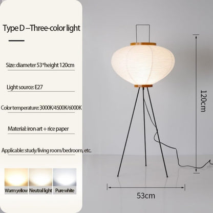 Floor Lamp Modern Dimmable Japanese Rice Paper Lantern Lamp Rice Paper Floor Lamp(A)