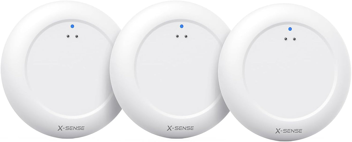 X-Sense Water Leak Detector Kit, Wi-Fi Water Sensor Alarm, SWS0A41 | Base station included for app alerts; water alarm coverage for sinks, heaters, washers, bathrooms, basements and garages