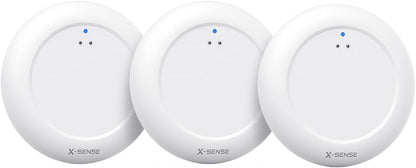 X-Sense Water Leak Detector Kit, Wi-Fi Water Sensor Alarm, SWS0A41 | Base station included for app alerts; water alarm coverage for sinks, heaters, washers, bathrooms, basements and garages