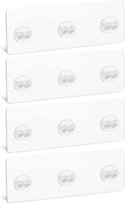 4PCS Shower Caddy Adhesive Sticker Replacement Hook for Corner Shower Caddy Bathroom Rack Shelf Soap Dish Basket Wall Hanging Hook with Strong Sticky, No Drilling