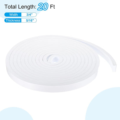PATIKIL Weather Stripping Door Seal Strip, 3/8 Inch x 1/4 Inch x 32 Ft Self Adhesive Soundproof High Density Foam Tape Insulation for Door Window Air Conditioning, White - Colors B