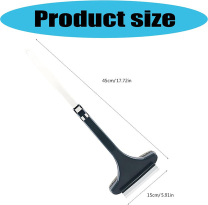Window Screen Cleaner, 1Pc Double Sided Cleaning Brush, Fast Mesh Net Scraping Mop Washing Tool with Removable 16 Inch Handle for Glass Doors and Cabinets