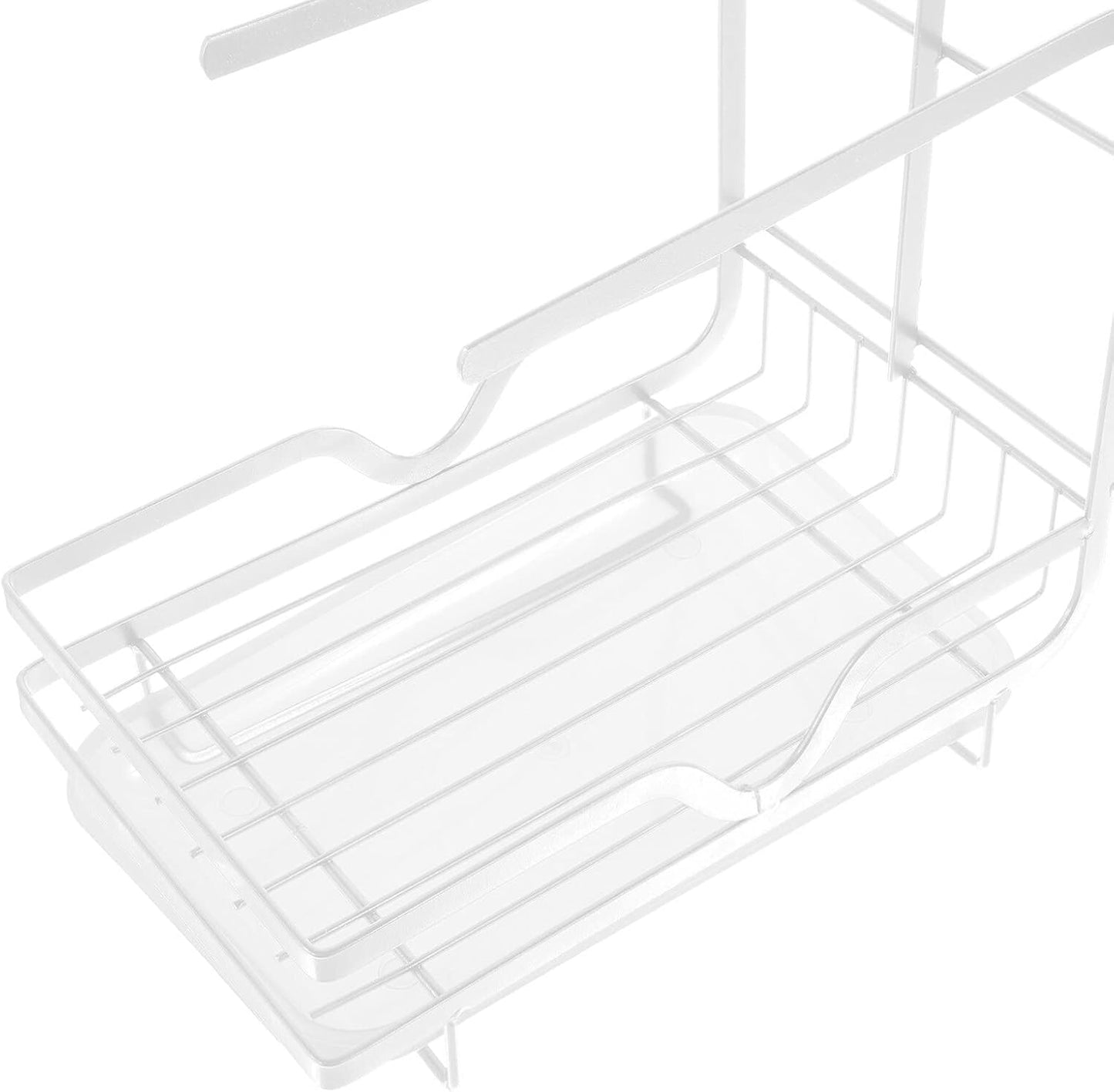 GANAZONO Kitchen Sponge Draining Holder Wall-Mounted Dishcloth Rack for Efficient Sink Storage and Waste Drainage Stylish Household Organizer for Sponges Cloths and Cleaning Supplies