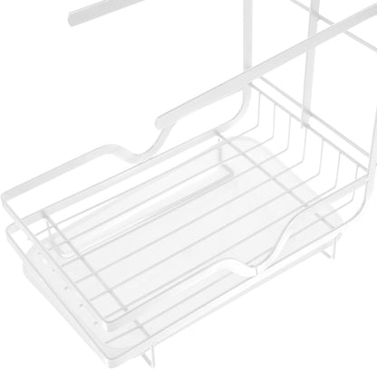 GANAZONO Kitchen Sponge Draining Holder Wall-Mounted Dishcloth Rack for Efficient Sink Storage and Waste Drainage Stylish Household Organizer for Sponges Cloths and Cleaning Supplies