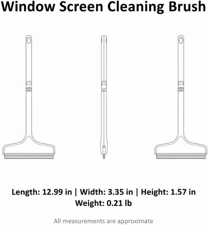 Home Window Care: Double-Sided Screen Cleaning Brush for in-Frame Mesh Maintenance, Durable PP Tool (1 Piece)