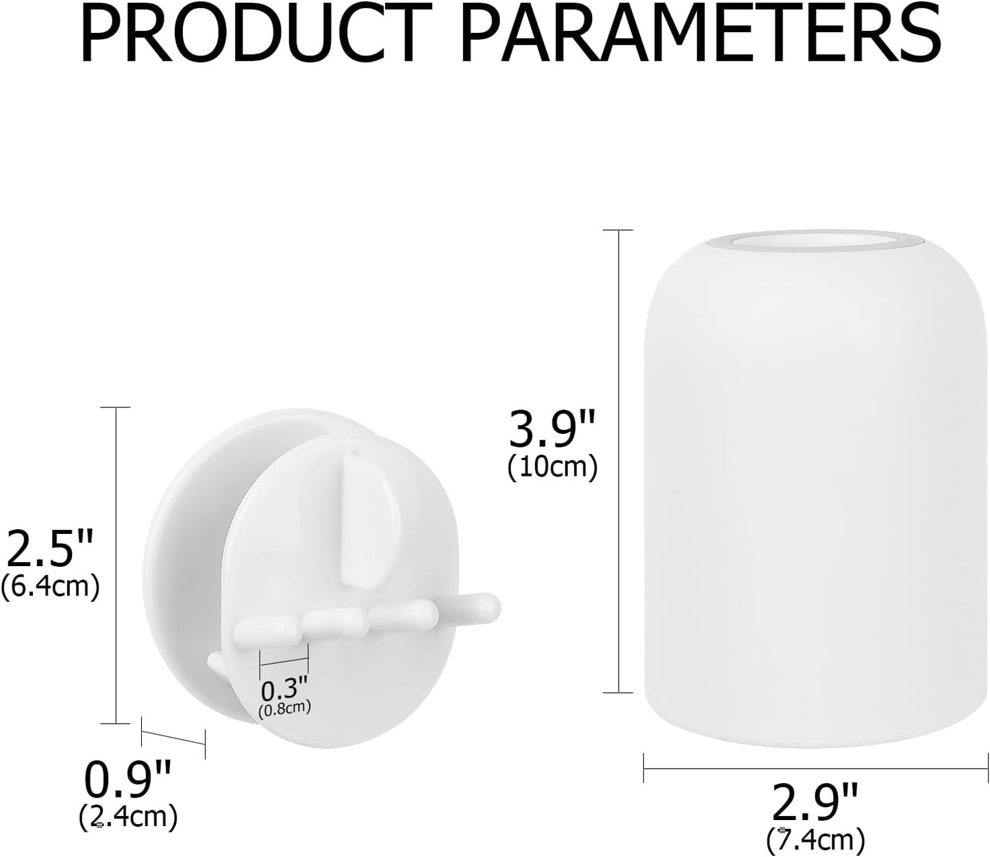 2 PCS Self-Adhesive Toothbrush Holders Wall Mounted, Water Proof Toothbrush Hook, 3 in 1 with Toothbrush Hanger Toothpaste Holder and Gargle Cup Holder for Bathroom Shower (White)
