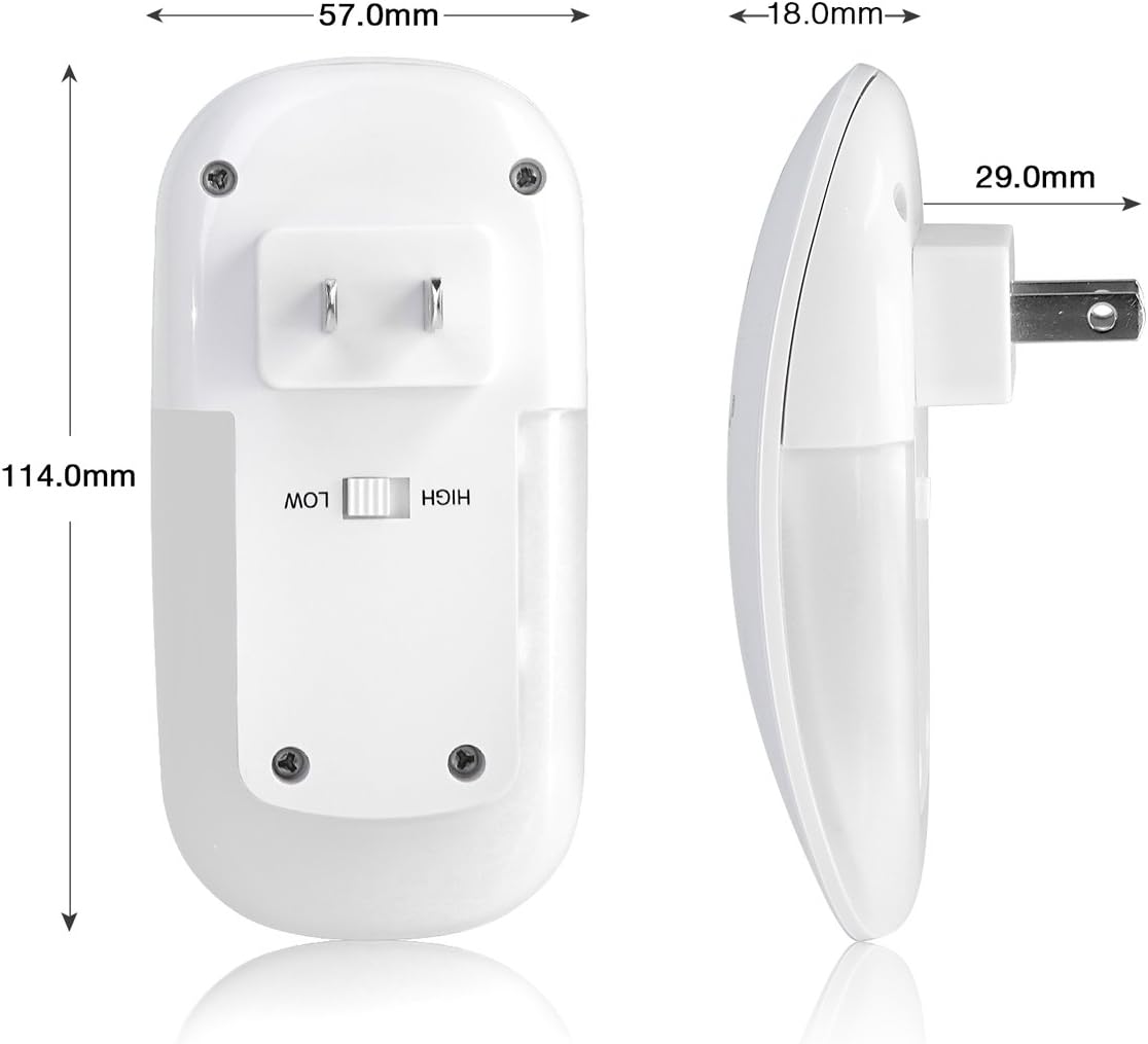 Sensky Plug-in LED Backlit Night Light with Motion Sensor, Dusk to Dawn Sensor, Auto On/Off Nightlight for Kids and Adults, Bedroom, Bathroom, Hallway, Warm White