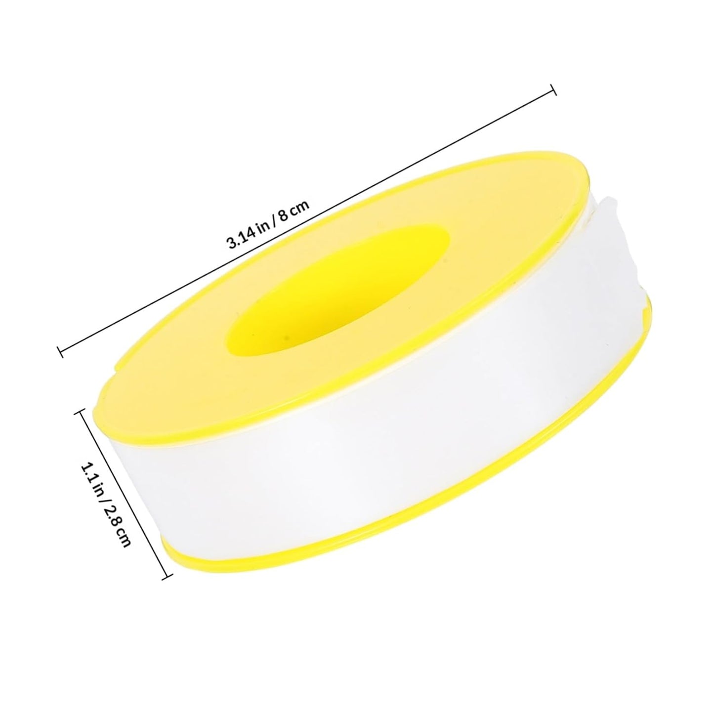 TEHAUX 1 Roll White PTFE Thread Seal Tape, High-Density Plumbing Tape for Pipes and Tanks, High Temperature Resistant and Easy to Install, for Household and Industrial Plumbing