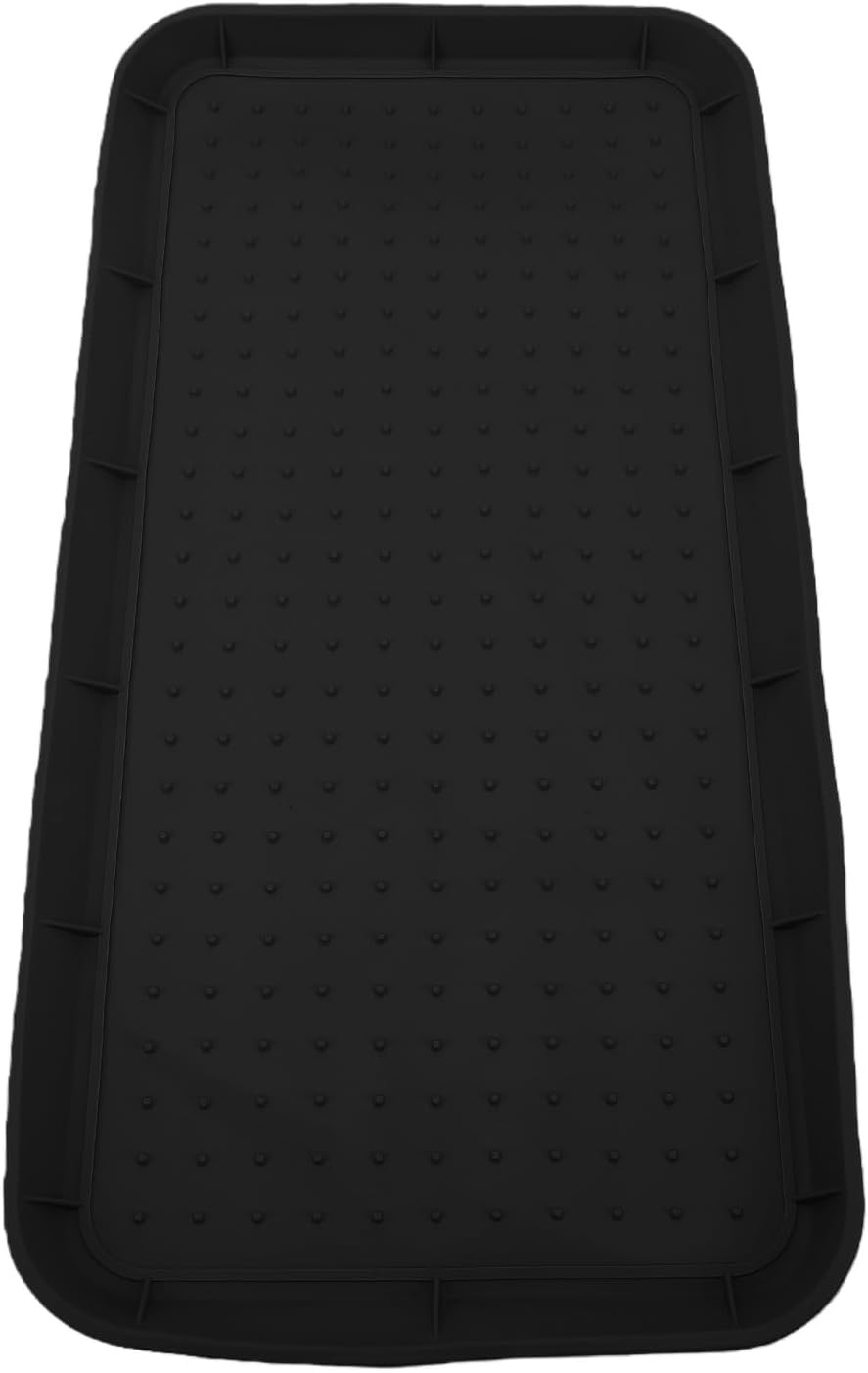Yunseity Silicone Shoe Tray with Lip Non Slip Heavy Duty Boot Mat Organizer, Boot Tray for Front Door Entryway Indoor Outdoor Use (Black)