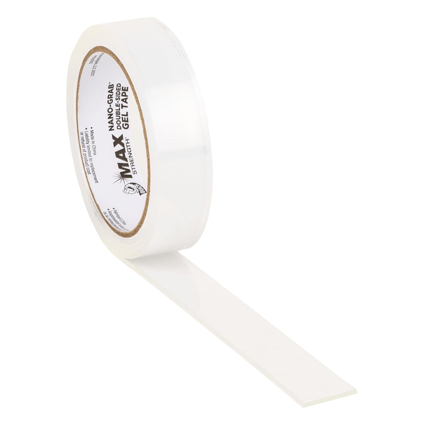 Duck Max Strength Double-Sided Gel Tape with Nano-Grab Technology, Heavy Duty, Multi-Purpose & Removable Adhesive, 0.94 in. x 20 ft, Clear, 2 Rolls