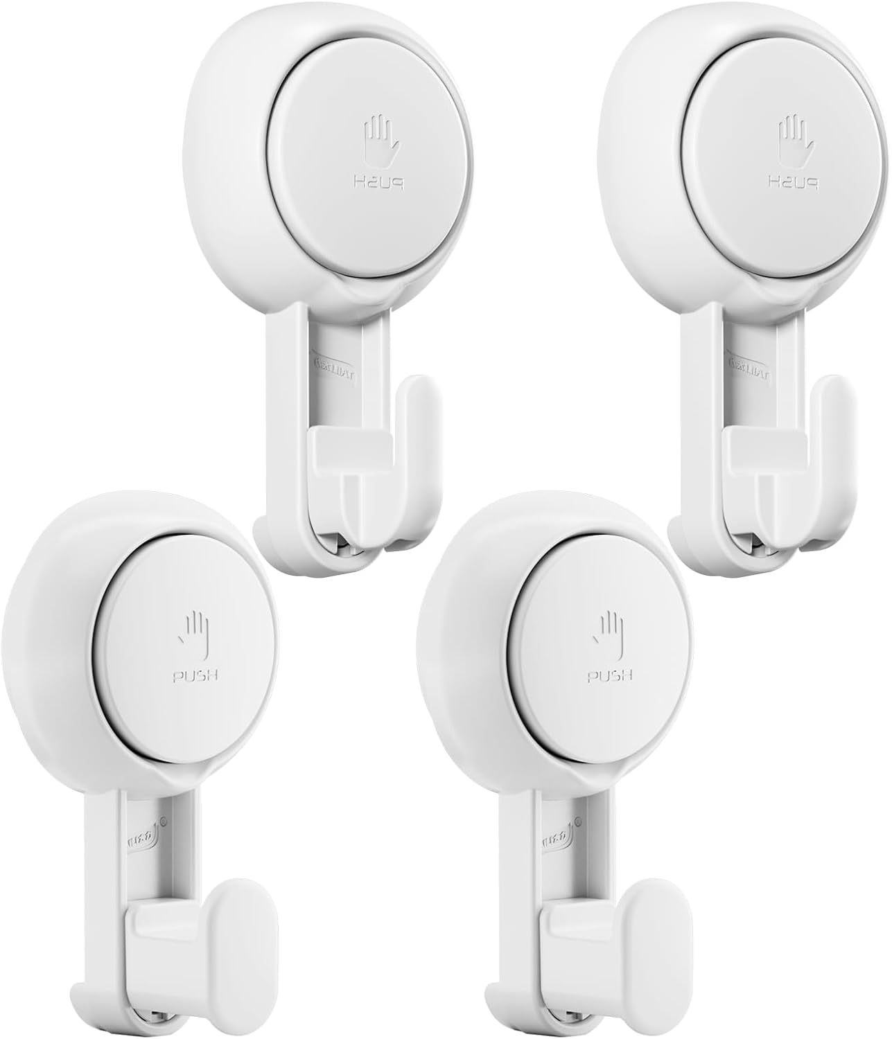 TAILI Suction Cup Razor Holder in Shower 2 Pack, Towel, Loofah, Shaver Holder for Bathroom Wall, Powerful Suction Cup Shower Hooks, Easy to Install and Reuse, White