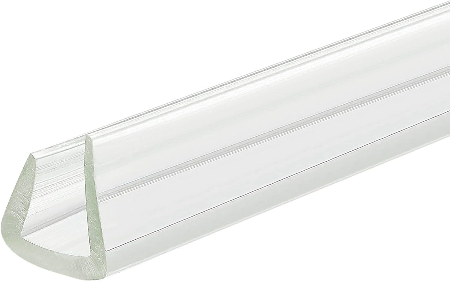 uxcell U Channel Edge Trim, 4.9ft Length Soft Rubber Guard Seal Strip Edge Protector Fit for 1-2mm Edge, (9/32" W x 5/32" H) Clear