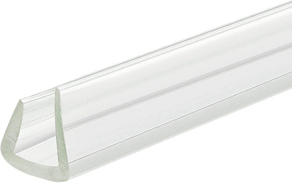 uxcell U Channel Edge Trim, 4.9ft Length Soft Rubber Guard Seal Strip Edge Protector Fit for 1-2mm Edge, (9/32" W x 5/32" H) Clear