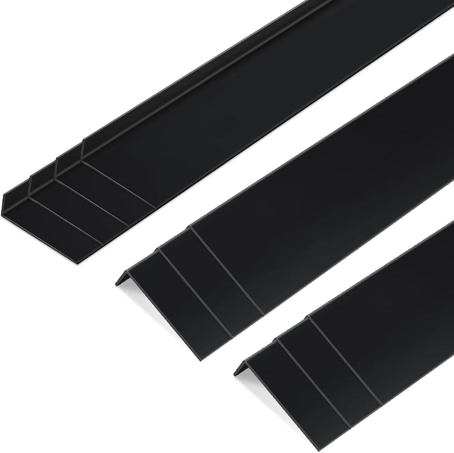 Sasylvia 10 Pcs Wall Corner Protector Guards, Vinyl 3/4 x 48 Inches Corner Trim Molding, Avoid Scratching Scuffs, Ease Install and Cleaning for Door Countertop Furniture Cabinet Protection, Clear