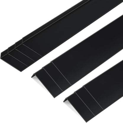 Sasylvia 10 Pcs Wall Corner Protector Guards, Vinyl 3/4 x 48 Inches Corner Trim Molding, Avoid Scratching Scuffs, Ease Install and Cleaning for Door Countertop Furniture Cabinet Protection, Clear