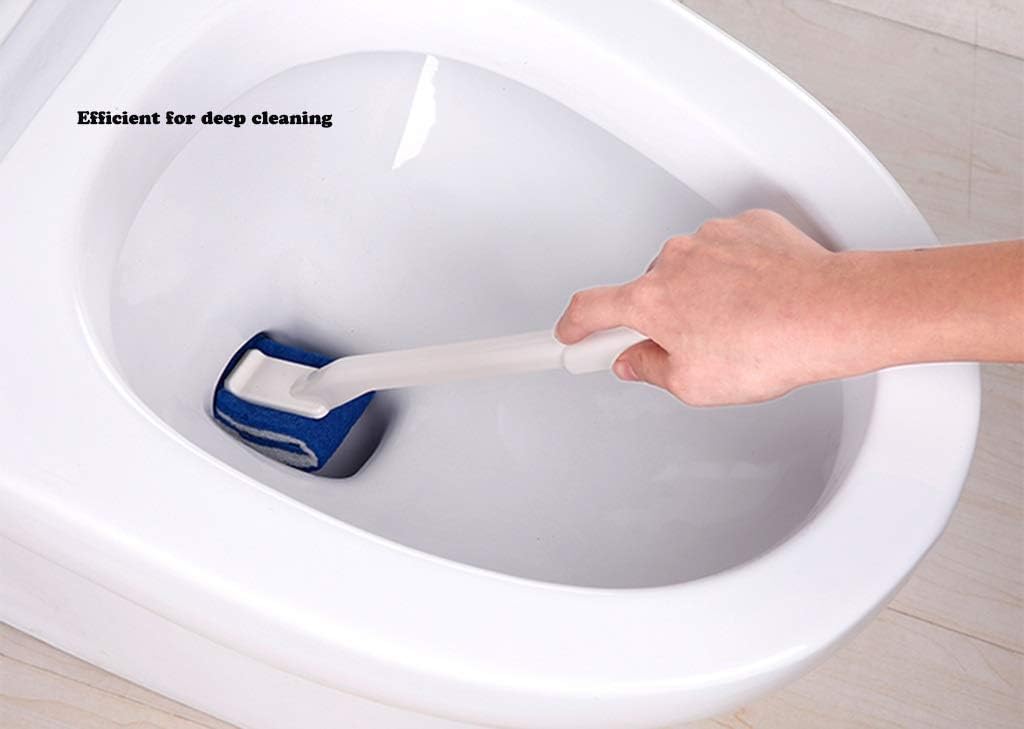 Toilet Brush Bowl Brush Bathroom Brush Under Rim Toilet Brush Scracth-Free Curved Good Grip Easy to use deep Cleaning No Scratching, Anti-Splashing Easy to Store (2pack)