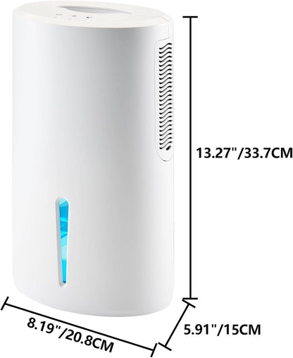 Small Dehumidifier for Bedroom up to 1000 Sq.Ft, 68 OZ Water Tank Dehumidifier for Home with Auto Shut-Off, Mini Dehumidifier with 7 Color LED Lights for Bathroom, Basement, Closet, Garage, RV