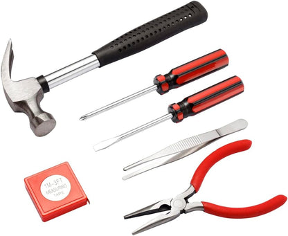 PinkTool Set,Includes – Hammer, Screwdriver Set, Pliers (Tool Kit for The Home, Office, or Car)