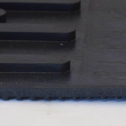 Notrax 340 Soil Guard™ Rubber Scraper Entrance Mat, Outdoor Natural Rubber Doormat for Indoor or Outdoor Heavy-Duty Use, Beveled Edges, 2' x 3', Black, 340S0023BL