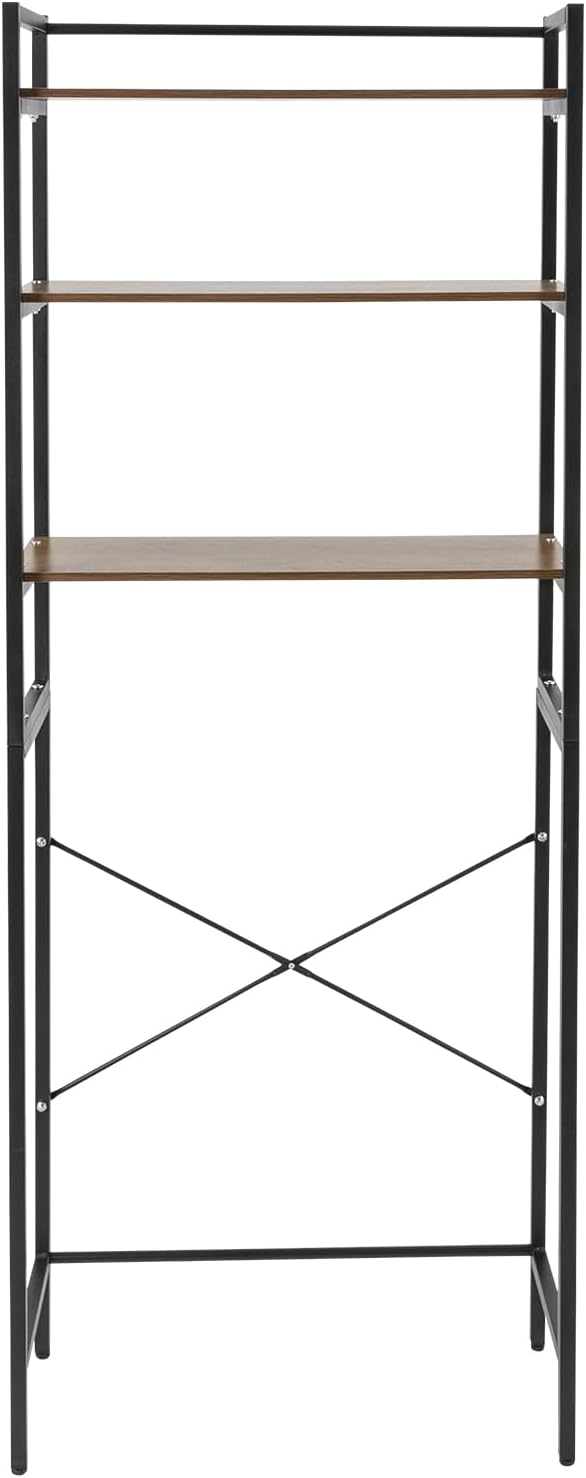 Over Washer and Dryer Storage Shelves, 3-Tier Freestanding Washing Machine Storage Rack with Adjustable Shelf for Laundry Room Bathroom Garage, W27.2*D11.8*H71.3in (White)