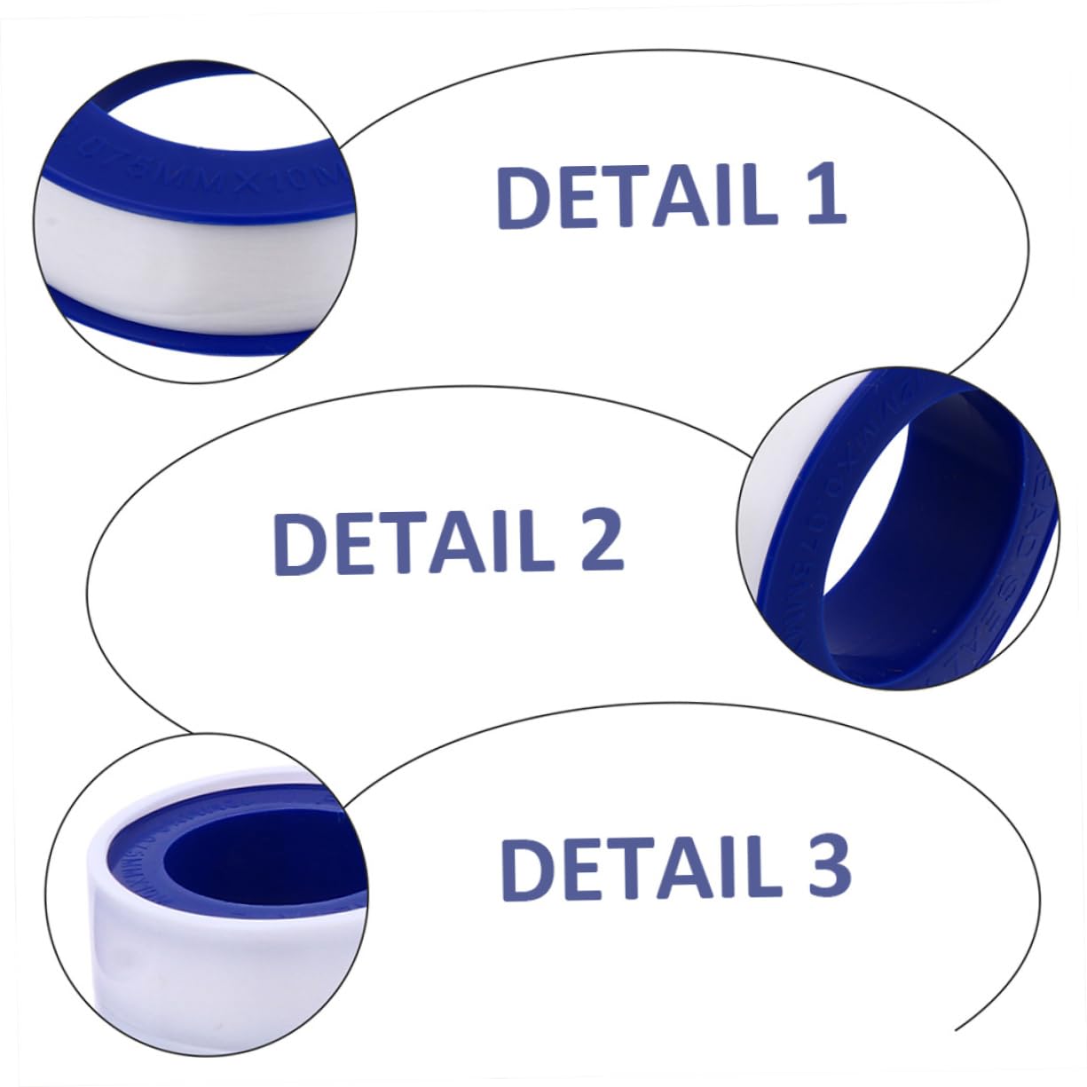 Kichvoe 20pcs PTFE Plumber Thread Sealant Tape Adhesive Tape for Gas Drinking Water Hose Faucets Leak Prevention and Pipe Maintenance