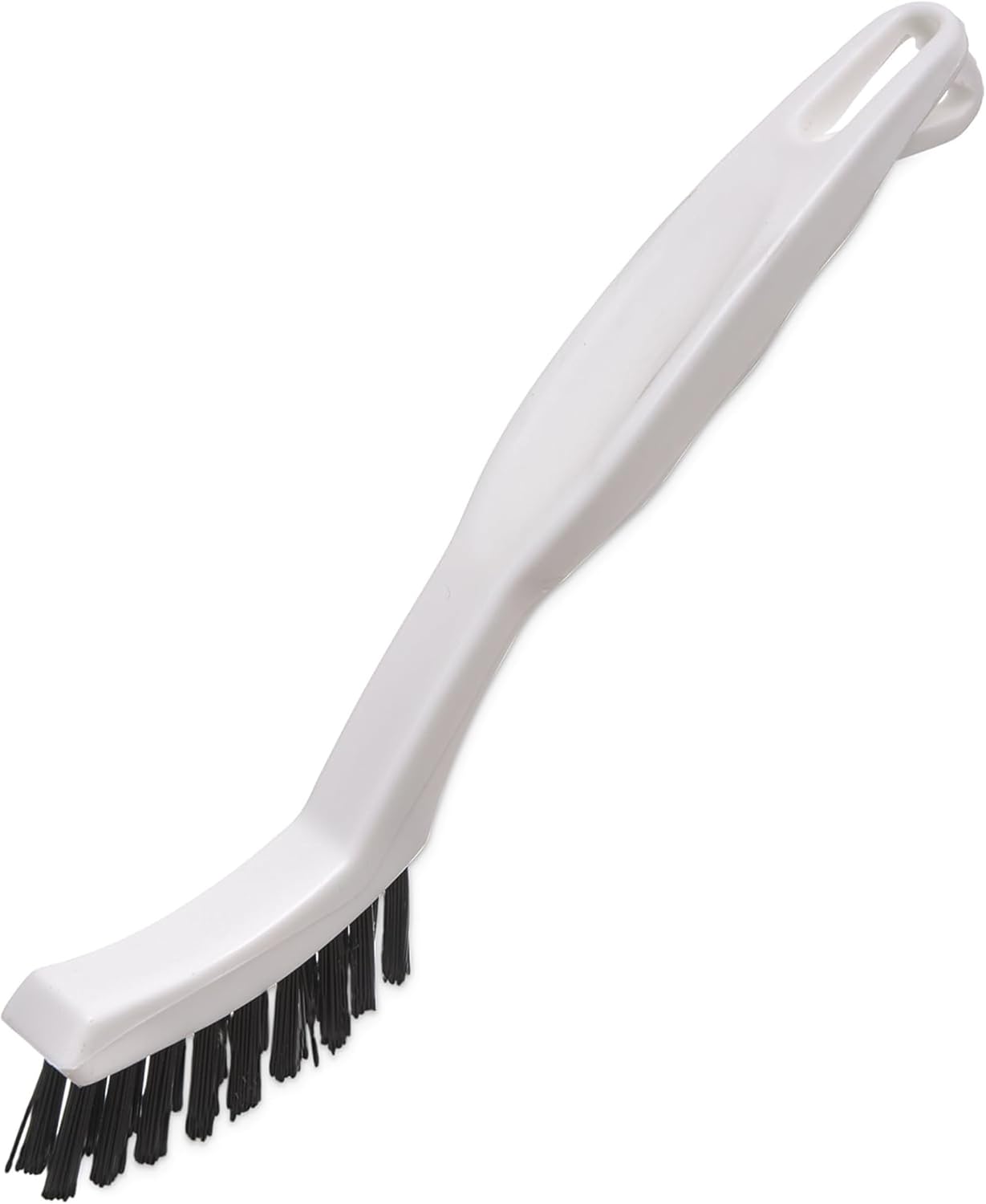 SPARTA Flo-Pac Grout Brush with Nylon Bristles, Scrubber with Handle for Bathroom and Kitchen Tile, 8", White