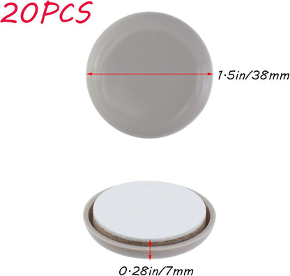 Antrader 1.5 Inch Self-Stick Furniture Round Felt Pads Wood Floor Protectors – Protect Your Hard Floors from Furniture Scratches, Pack of 48, Black