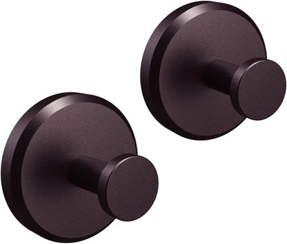 HOME SO Suction Cup Hooks for Shower & Bathroom Towel Holder 2-Pack – Suction Cups Hooks for Hanging Towels, Robes, & Coats - Tiles, Glass Door or Mirror – Shower Hooks & Towel Hooks Organizer - Black