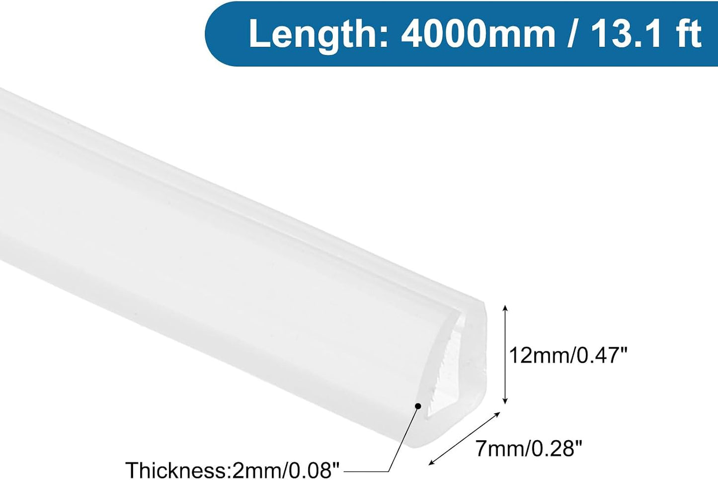 PATIKIL U Channel Edging Trim, 26Ft Sheet Metal Edge Guard Protector Rubber Edge Trim Air Sealed Seal Strip, 5/64" Slot, Fits 1/16"-5/64" Edge, 9/32" x5/128 x5/32