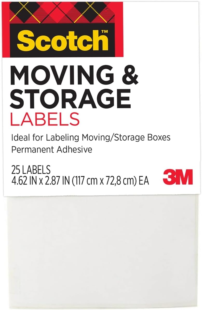 Scotch Moving Labels, 4.62 in x 2.87 in x (117 mm x 72.8 mm)