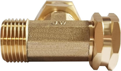 Joywayus 2PCS Brass 3/4" GHT Garden Hose Splitter Body Backyard 2 Way Y Shaped Swivel Connector Threaded Pipe Fitting Coupler Adapter with Washer