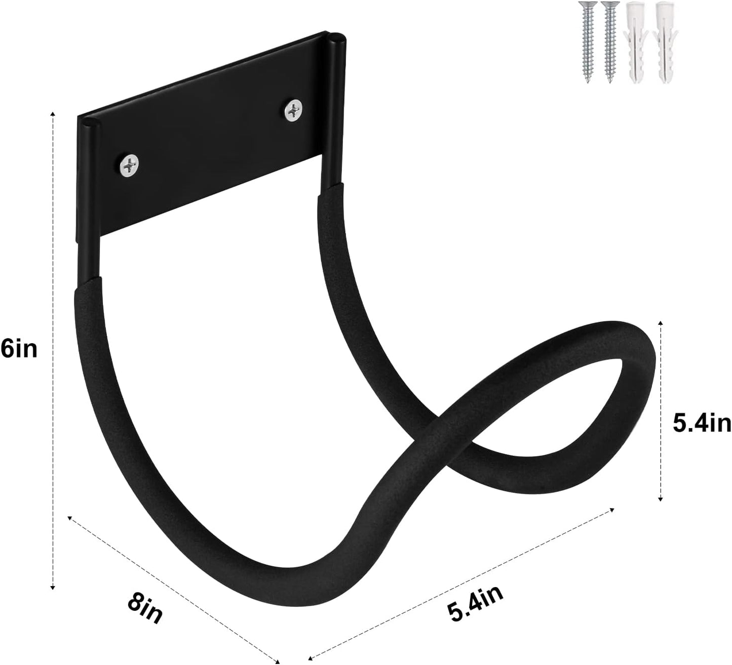 Hose Hanger, Heavy Duty Metal Hose Holder Wall Mount, Hook for Garden Hose/Expandable Hose/Hose Reel/Water Hose/Pocket Hose/Flexable Hose/Magic Hose 100 Ft