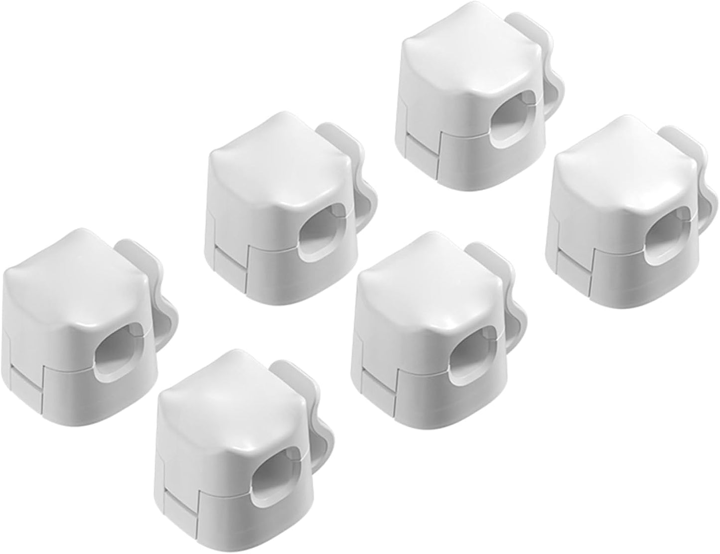 JIYHF 6 Pack Cable Clips - Adhesive Cord Organizer for Home Office Desk, Phone, Car, Wall, Desktop, Nightstand - Cable Management Solution（Black）