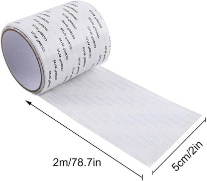 JacobsParts Window Screen Repair Patch Adhesive Fiberglass Mesh Hole Repair Tape 2" 6.5ft (White)