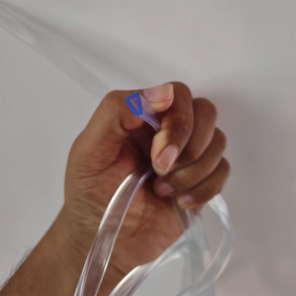 10ft Transparent U-Shaped Sealing Strips for Glass Tables, Edge Protector Strips Glass Edge Banding Veneer Channel Edge Trim for Tempered Glass Cabinet(6-7mm)