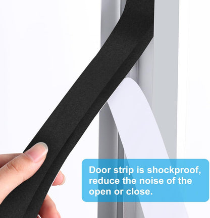 Seal Foam Tape,1/2 Inch W x 1/8 Inch T Weather Stripping for Door and Window,High Density Single Sided Closed Cell Door Insulation Weather Strip, 3 Rolls Total 50FT Black